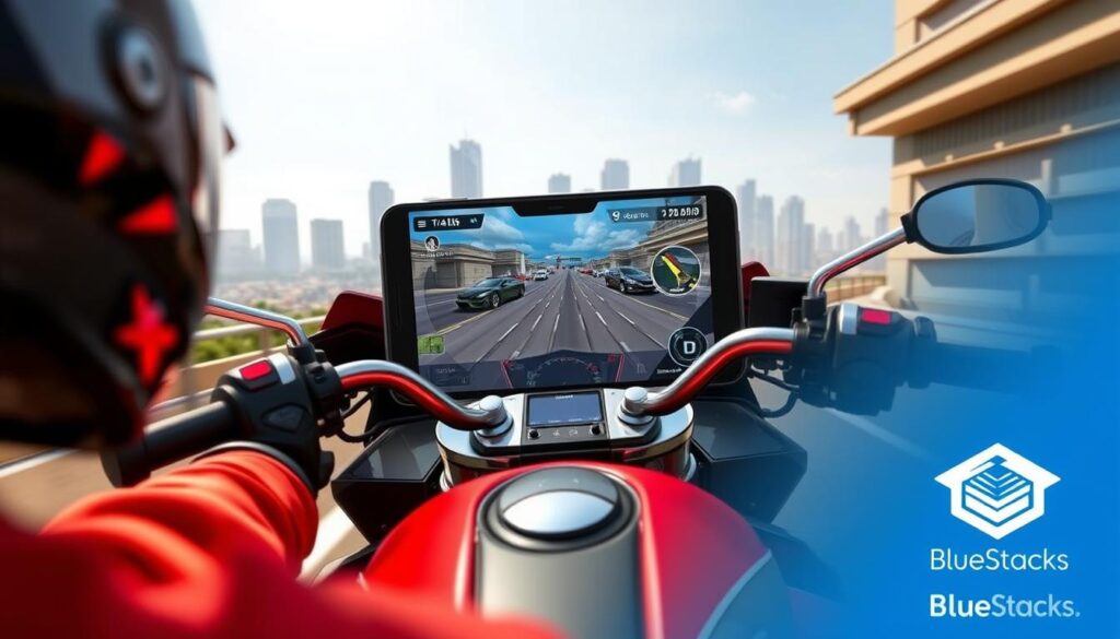 Traffic Rider Mod APK on BlueStacks