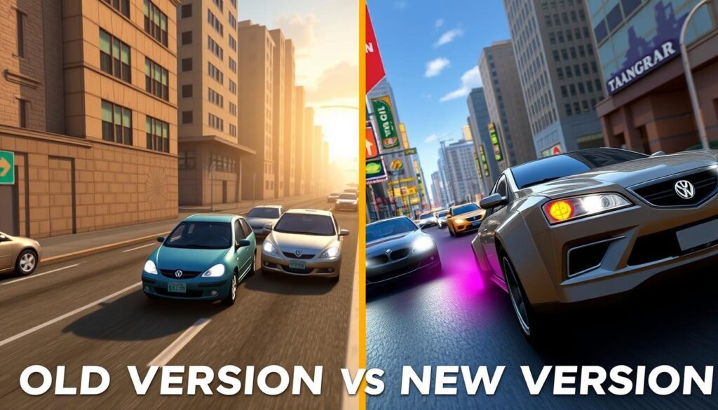 Traffic Rider old version vs new version comparison